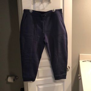 Banana Republic calf length navy sweat pants. Size XL. Never worn.
